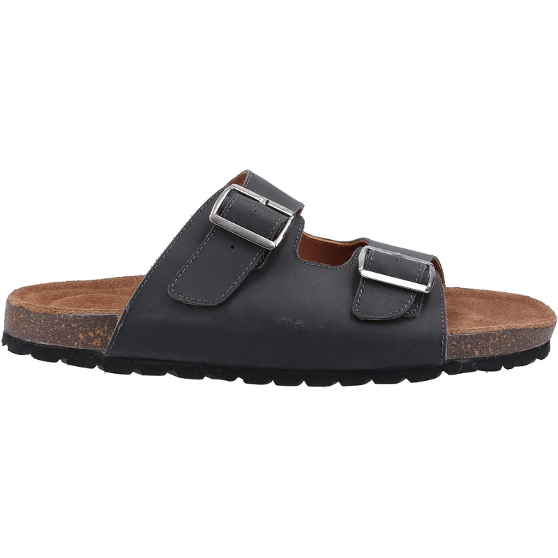 Hush Puppies Herren Nash Ledersandalen - Schwarz