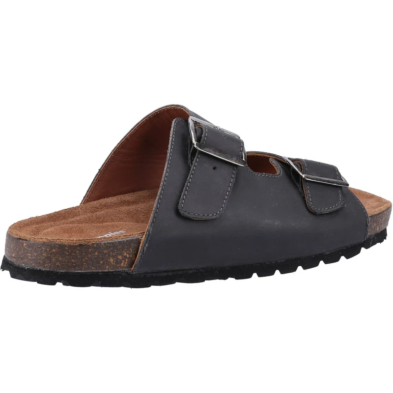 Hush Puppies Herren Nash Ledersandalen - Schwarz