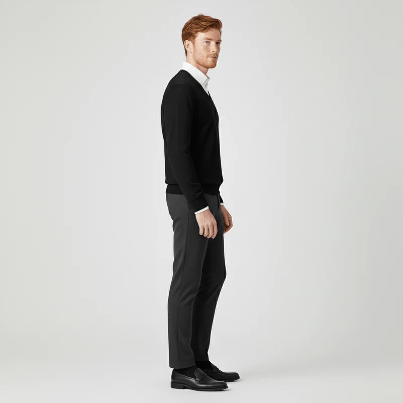 Slim-Fit V-Ausschnitt Pullover - Keanu