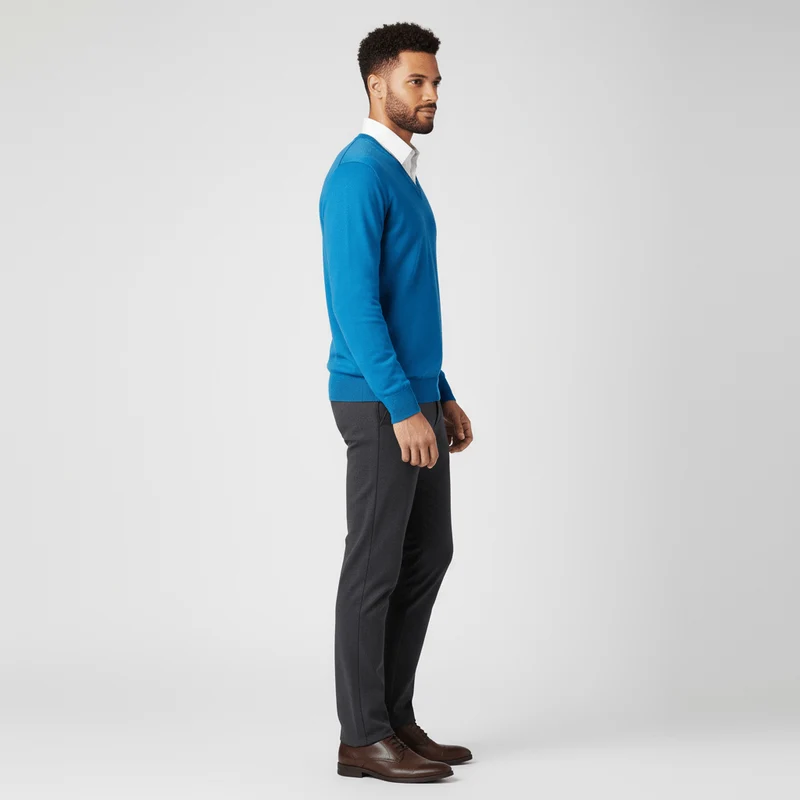 Slim-Fit V-Ausschnitt Pullover - Keanu