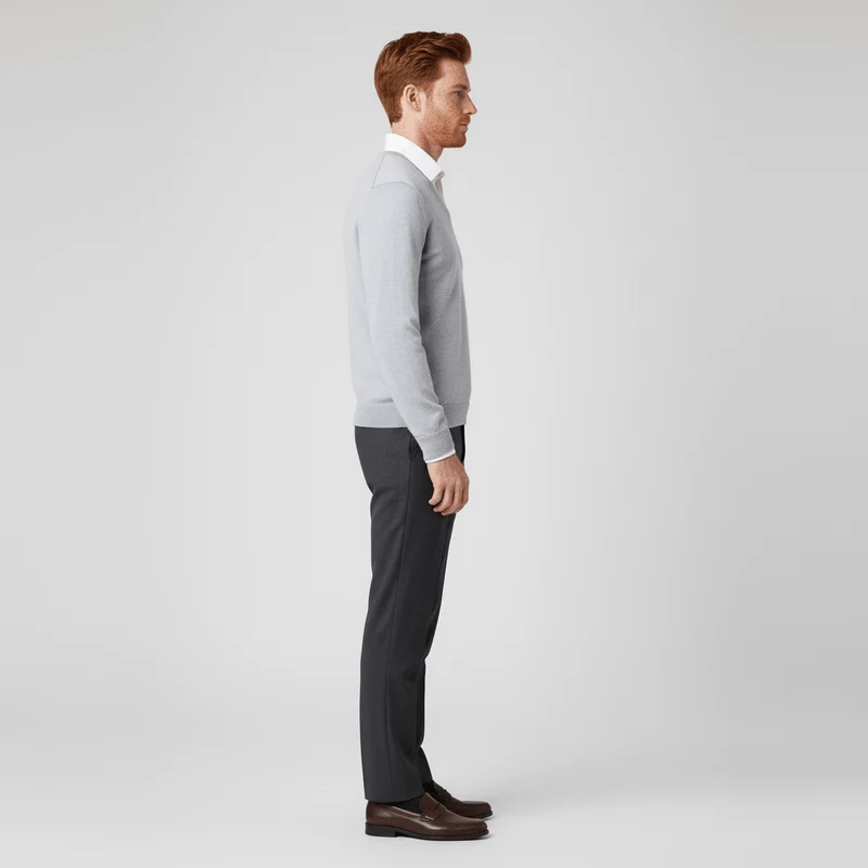 Slim-Fit V-Ausschnitt Pullover - Keanu