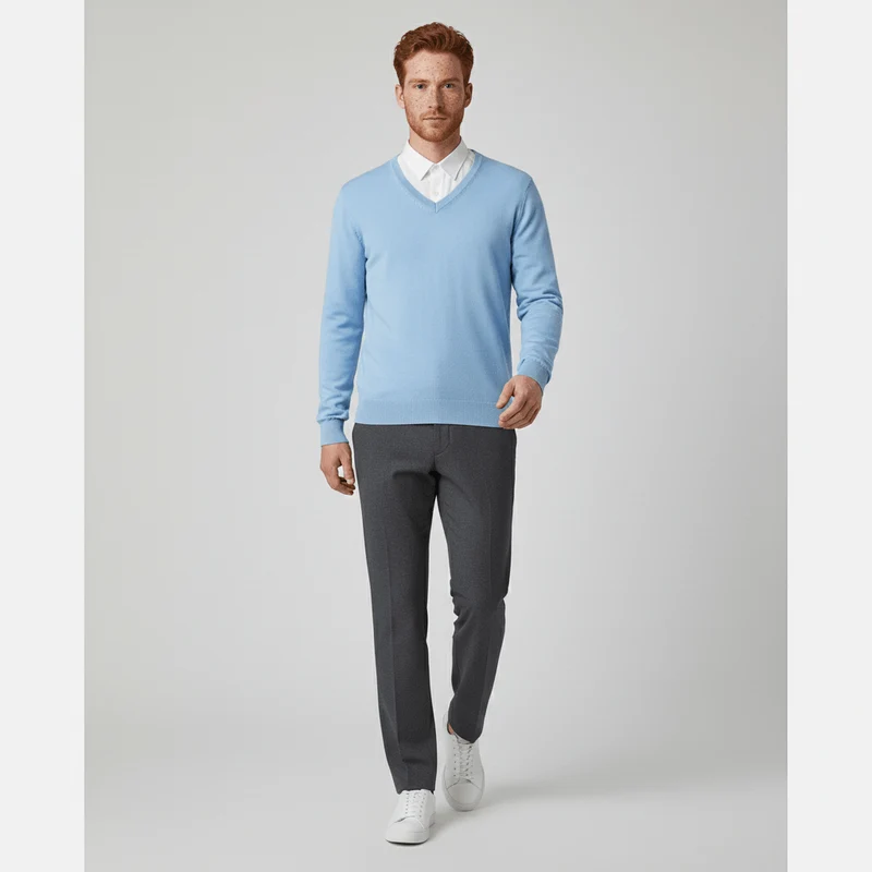 Slim-Fit V-Ausschnitt Pullover - Keanu