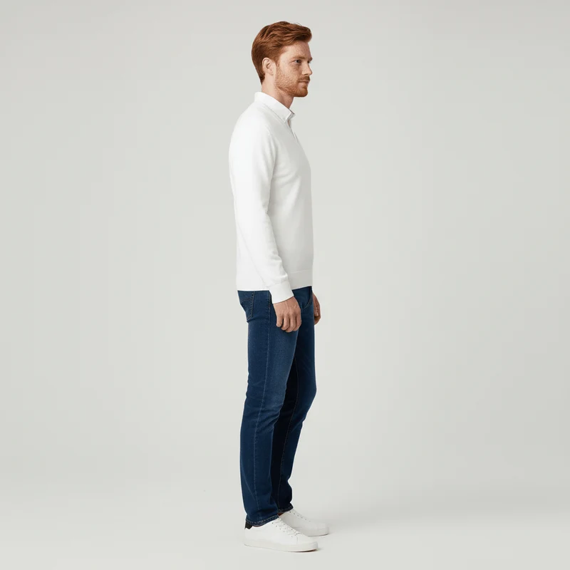 Slim-Fit V-Ausschnitt Pullover - Keanu