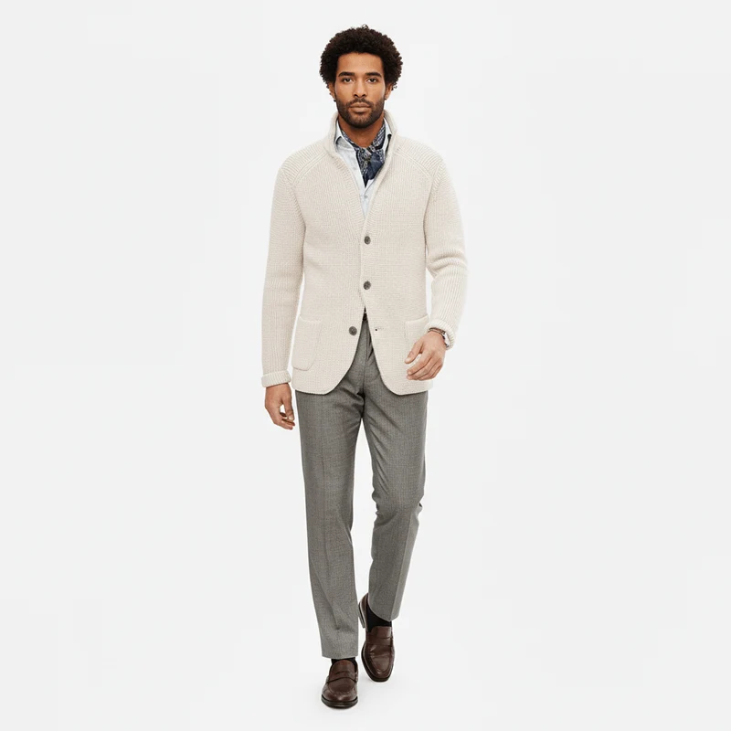 Strukturierter Strickjacke Mit Langen Ärmeln - Lennox