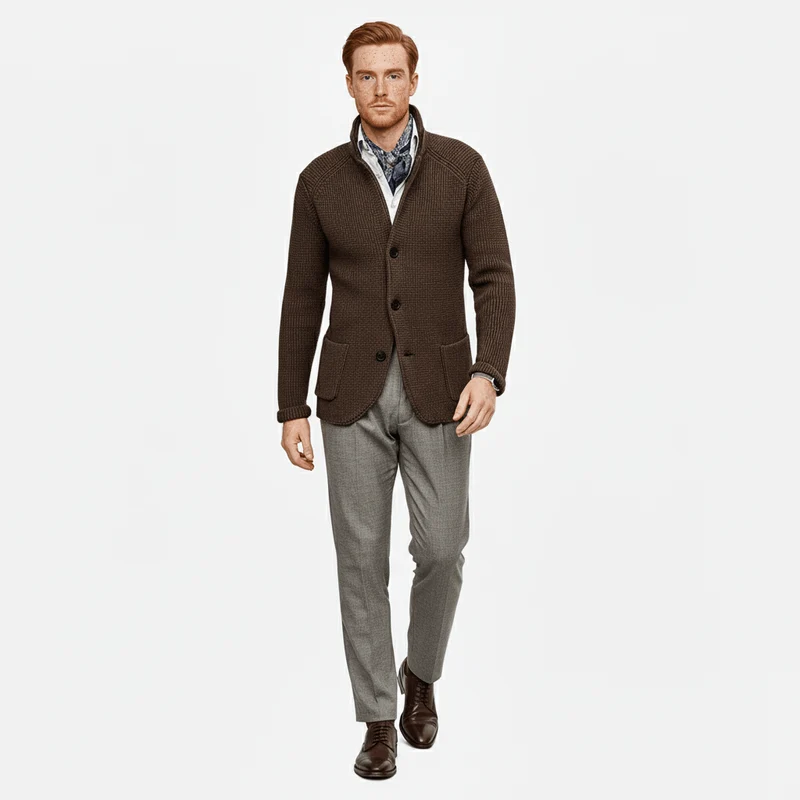 Strukturierter Strickjacke Mit Langen Ärmeln - Lennox