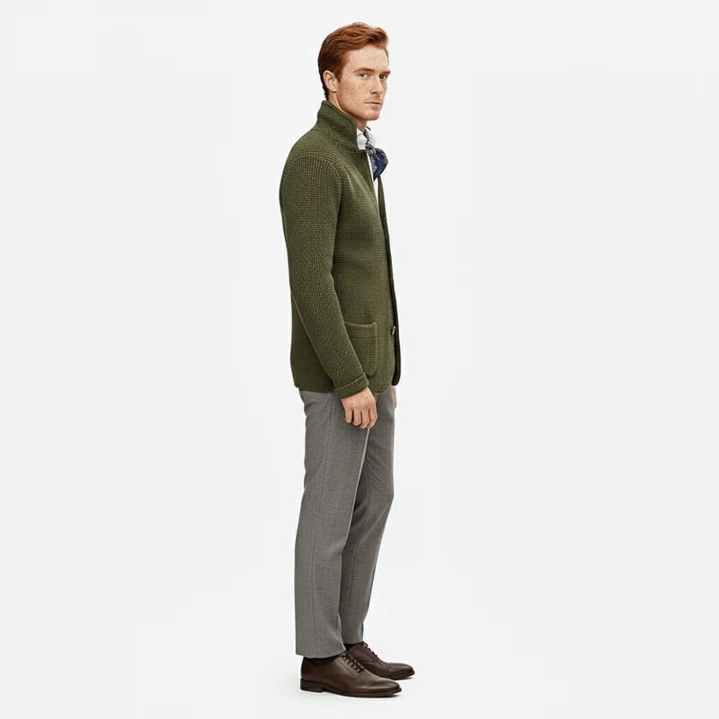 Strukturierter Strickjacke Mit Langen Ärmeln - Lennox