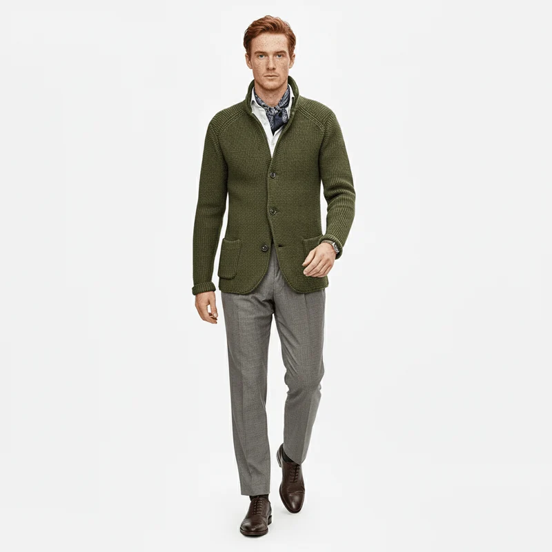 Strukturierter Strickjacke Mit Langen Ärmeln - Lennox