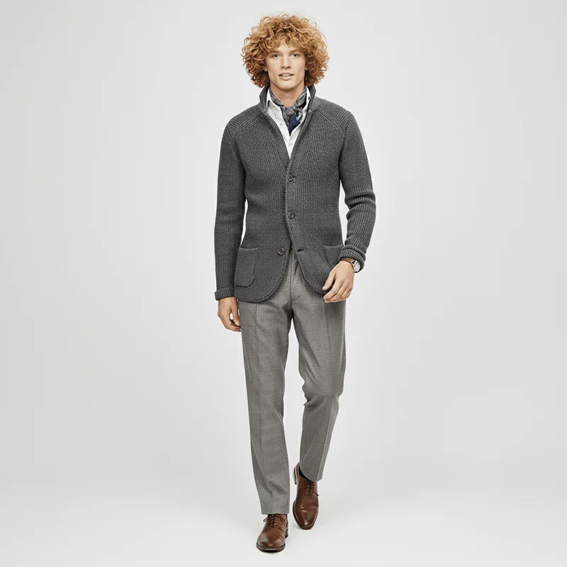 Strukturierter Strickjacke Mit Langen Ärmeln - Lennox