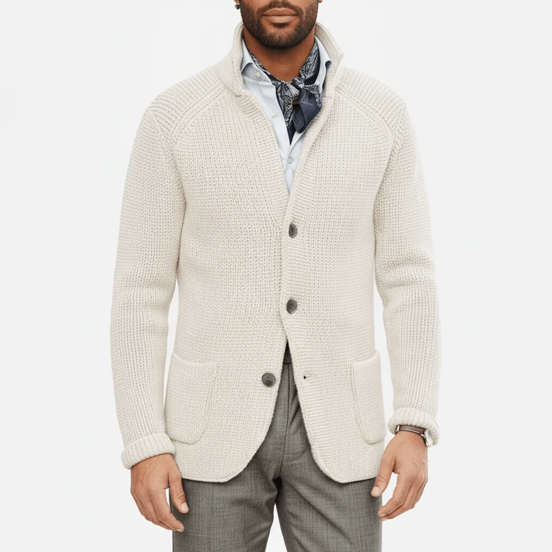 Strukturierter Strickjacke Mit Langen Ärmeln - Lennox