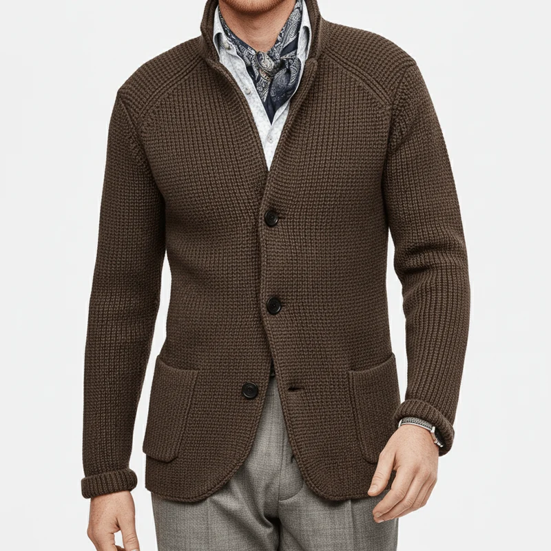 Strukturierter Strickjacke Mit Langen Ärmeln - Lennox