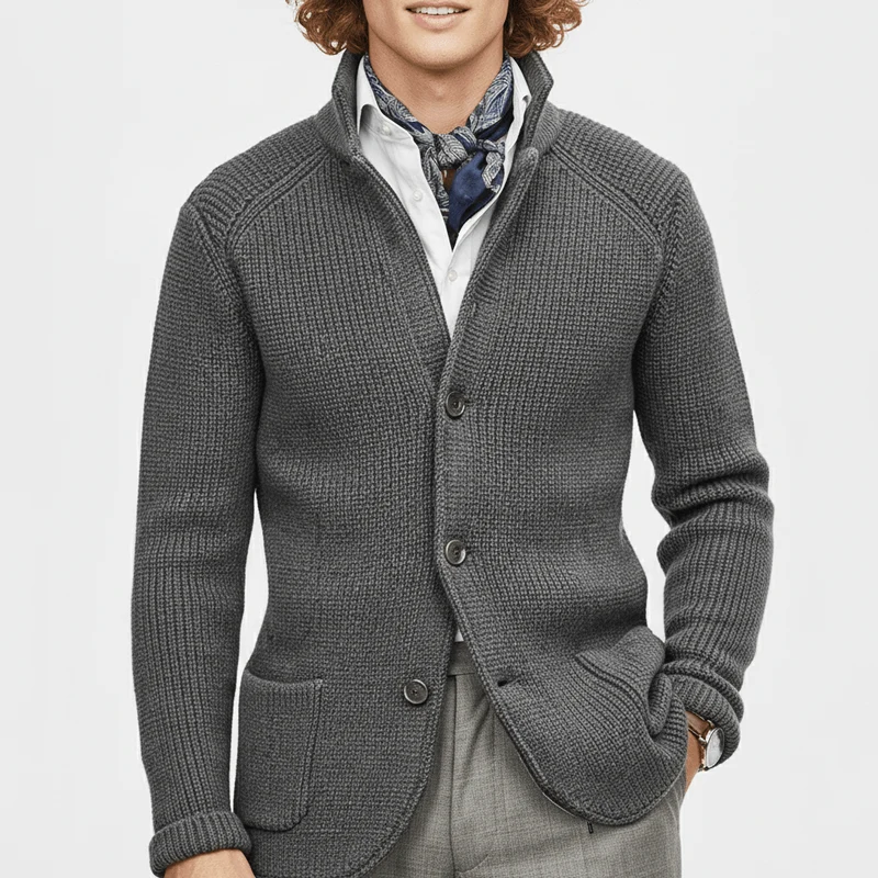 Strukturierter Strickjacke Mit Langen Ärmeln - Lennox