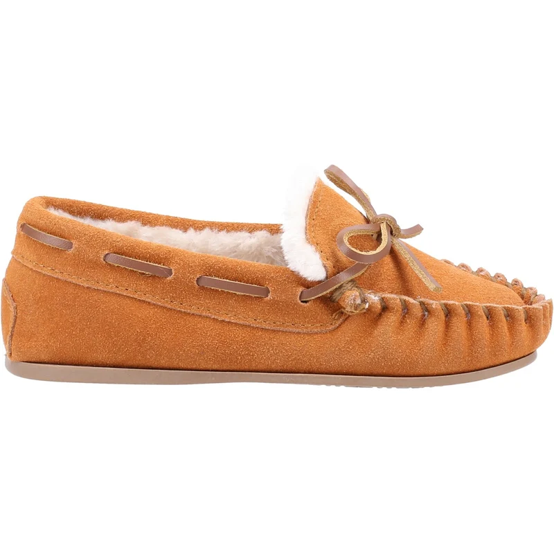 Hush Puppies Addison-Hausschuhe für Kinder – Hellbraun