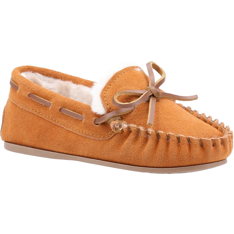 Hush Puppies Addison-Hausschuhe für Kinder – Hellbraun