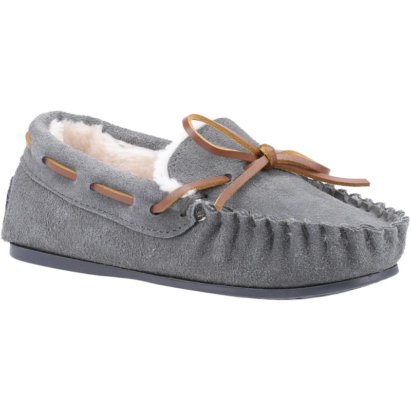 Hush Puppies Addison-Hausschuhe für Kinder – Grau