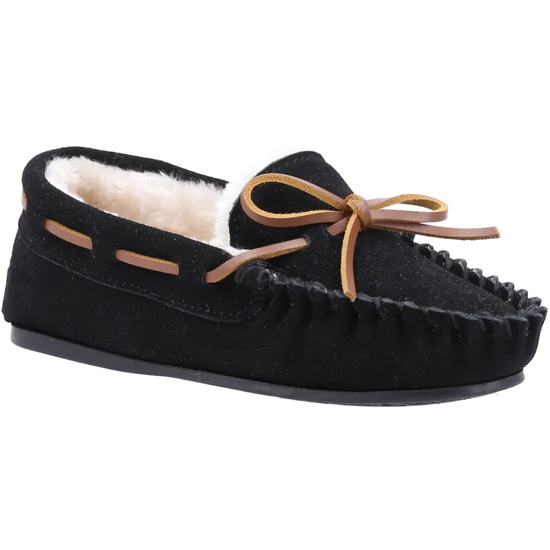 Hush Puppies Addison-Hausschuhe für Kinder – Schwarz