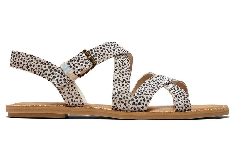 TOMS Damen-Sandale Sicily aus Leder – Macadamia