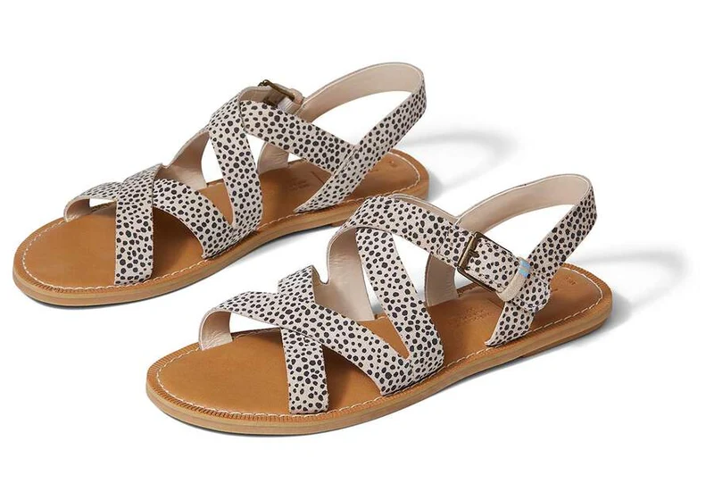 TOMS Damen-Sandale Sicily aus Leder – Macadamia