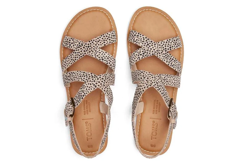 TOMS Damen-Sandale Sicily aus Leder – Macadamia