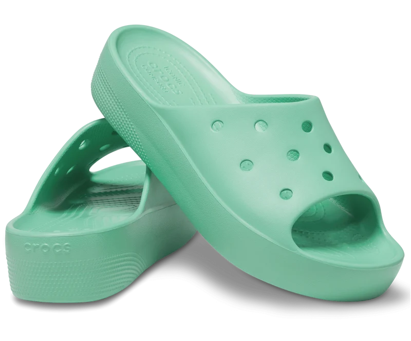 Crocs Klassische Unisex-Plateaurutsche – Jadestein