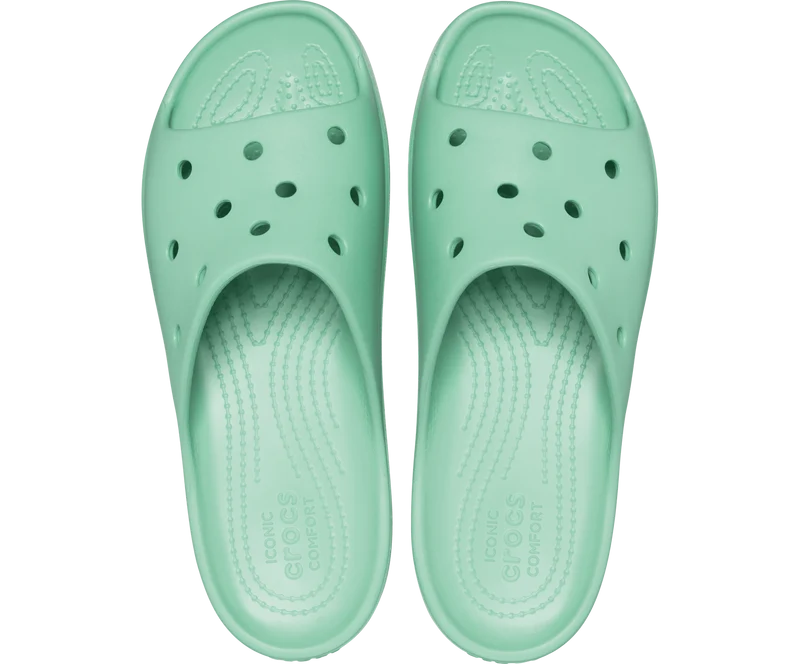 Crocs Klassische Unisex-Plateaurutsche – Jadestein