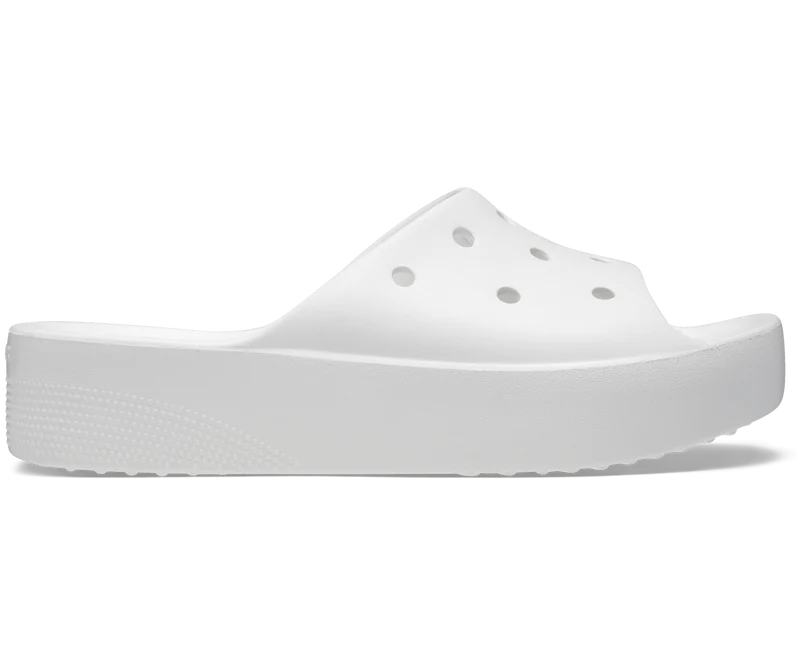 Crocs Klassische Unisex-Plateaurutsche – Weiß