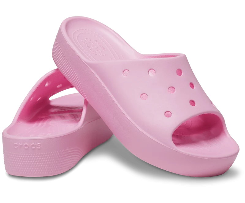 Crocs Klassische Unisex-Plateaurutsche – Flamingo