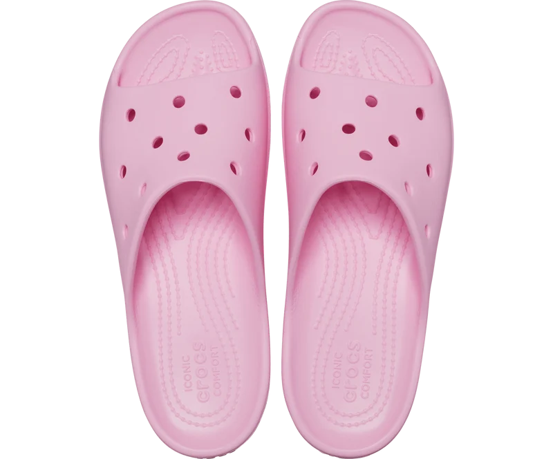 Crocs Klassische Unisex-Plateaurutsche – Flamingo