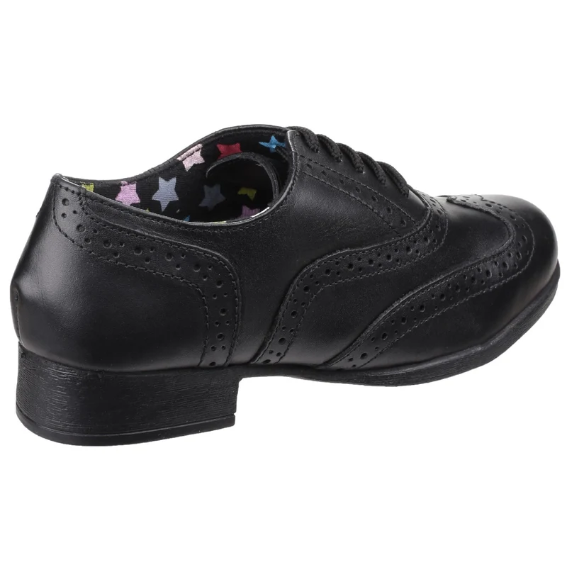 Hush Puppies Kada Leder-Schulschuhe für Mädchen – Schwarz