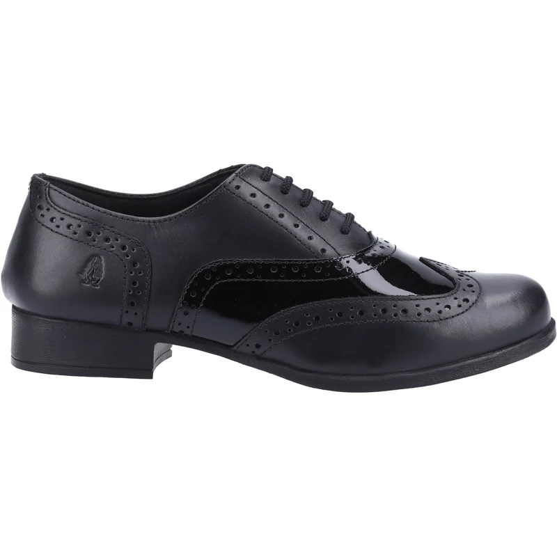 Hush Puppies Kada Leder-Schulschuhe für Mädchen – Schwarz