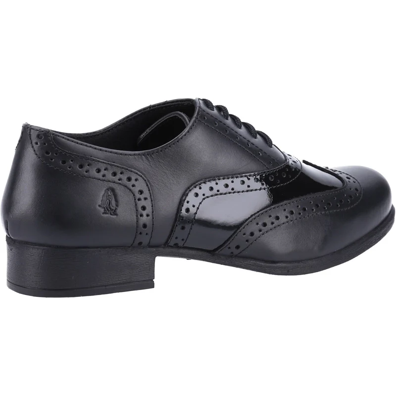 Hush Puppies Kada Leder-Schulschuhe für Mädchen – Schwarz