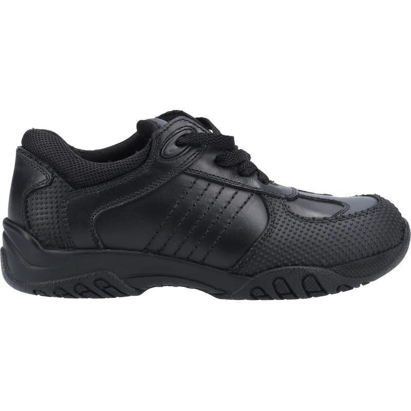 Hush Puppies Jezza Leder-Schulschuhe für Jungen – Schwarz