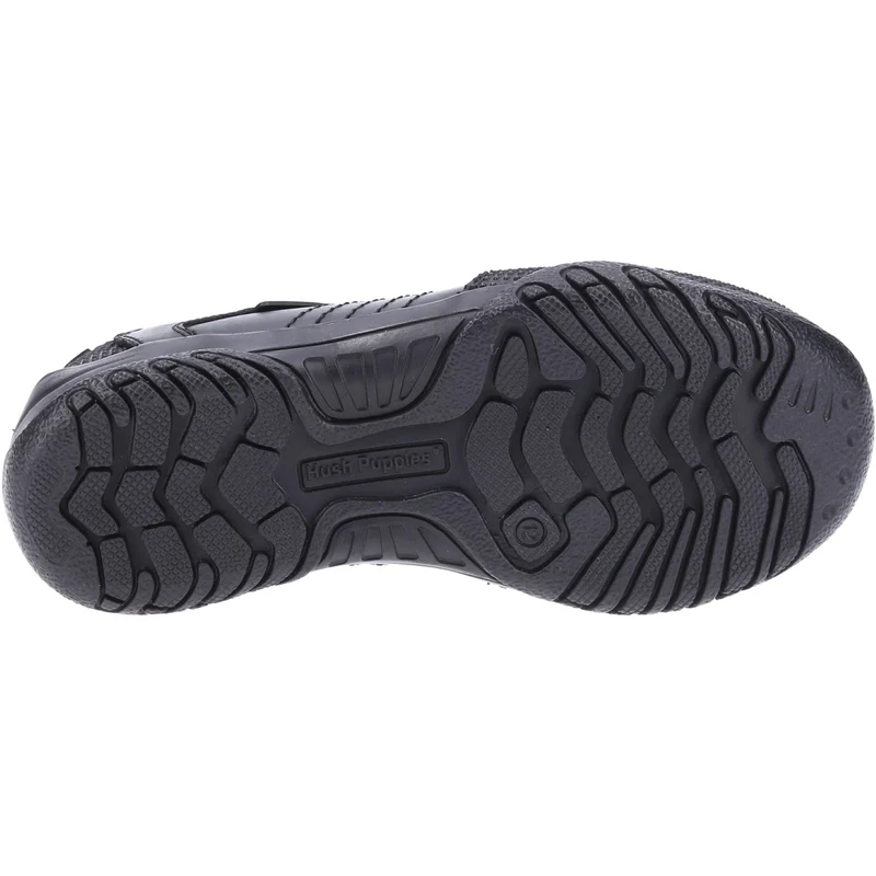 Hush Puppies Jezza Leder-Schulschuhe für Jungen – Schwarz