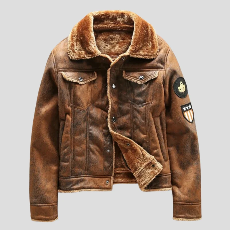 Herren-Bikerjacke Im Klassischen Stil - Mio