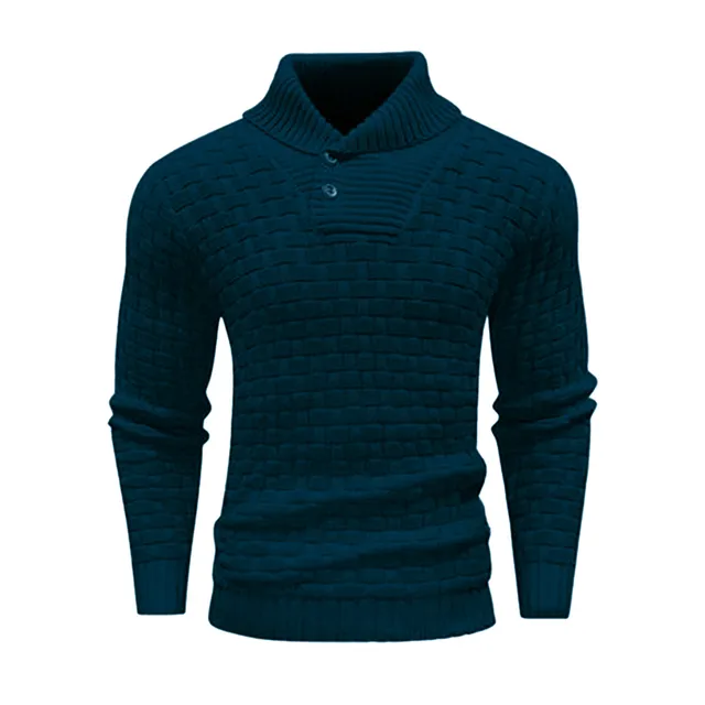 Herrenpullover Mit Schalkragen Und Strickmuster - Lenny
