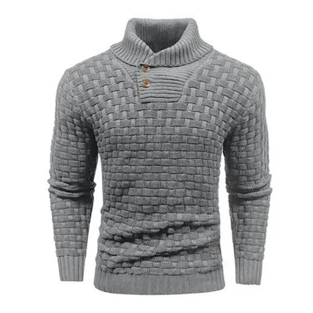 Herrenpullover Mit Schalkragen Und Strickmuster - Lenny