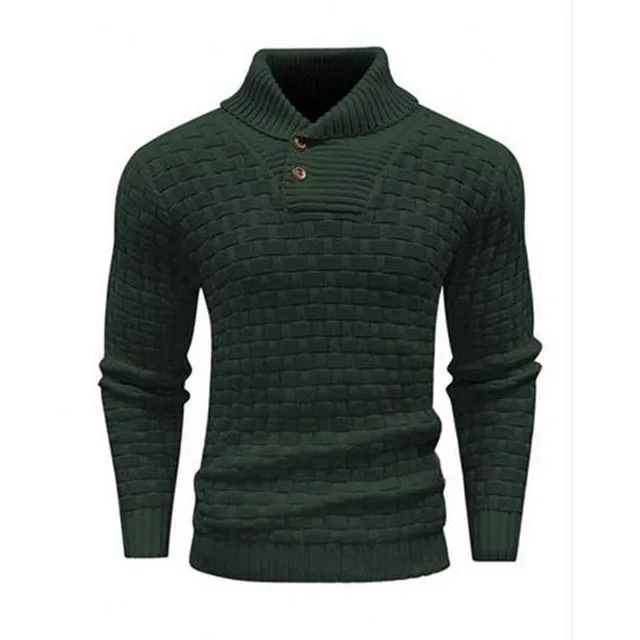 Herrenpullover Mit Schalkragen Und Strickmuster - Lenny