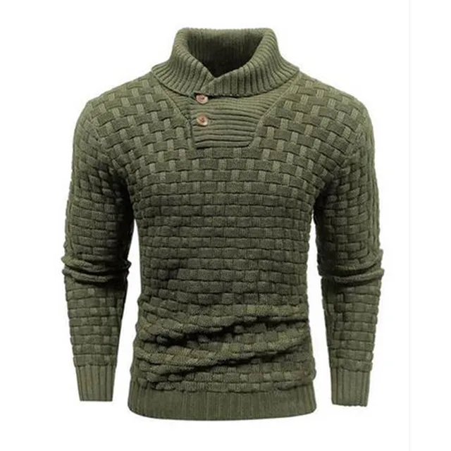 Herrenpullover Mit Schalkragen Und Strickmuster - Lenny