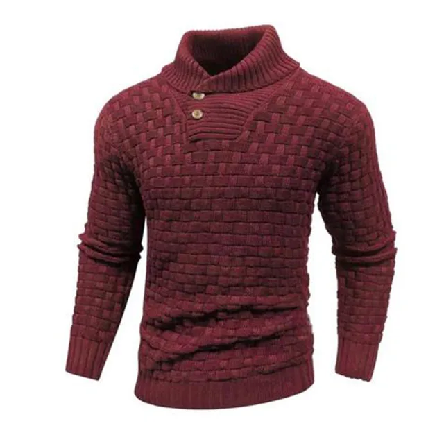 Herrenpullover Mit Schalkragen Und Strickmuster - Lenny