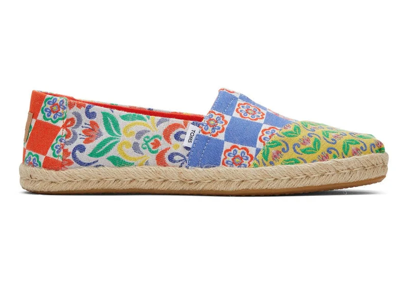 TOMS Damen Alpargata Rope Espadrille – Rote mediterrane Fliesen