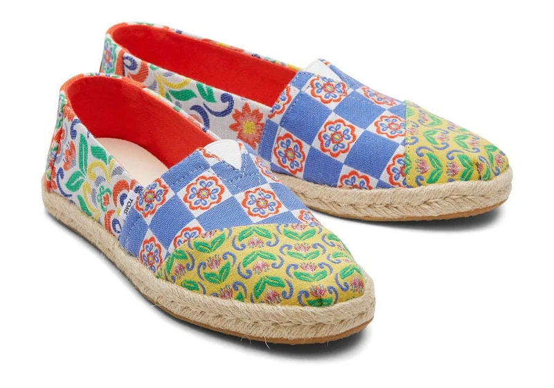 TOMS Damen Alpargata Rope Espadrille – Rote mediterrane Fliesen