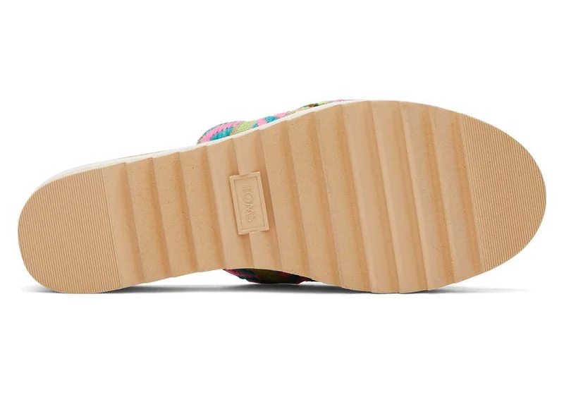 TOMS Damen Diana Mule Sandale – Neon Pink Global Jacquard