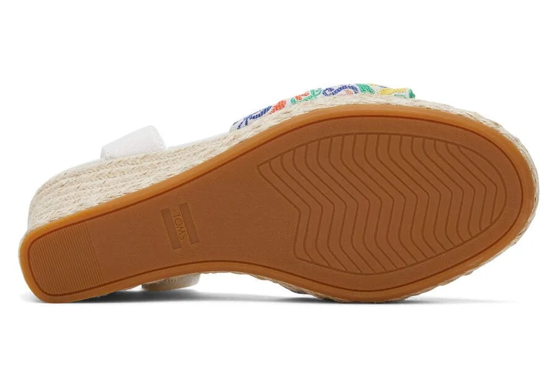 TOMS Damen Marisela Wedge Sandale – Weiß