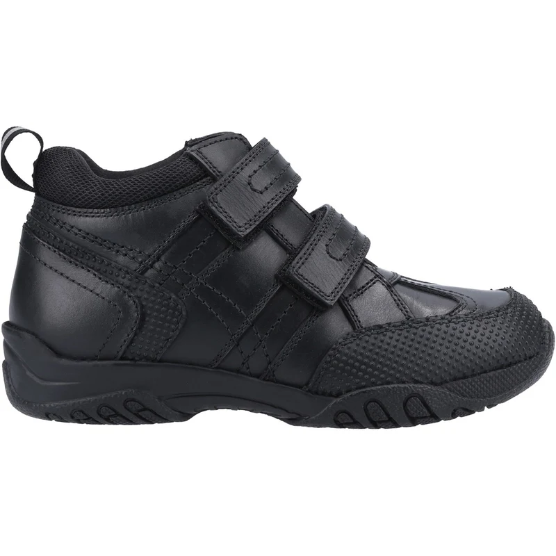Hush Puppies Jezza Leder-Schulstiefel für Jungen – Schwarz