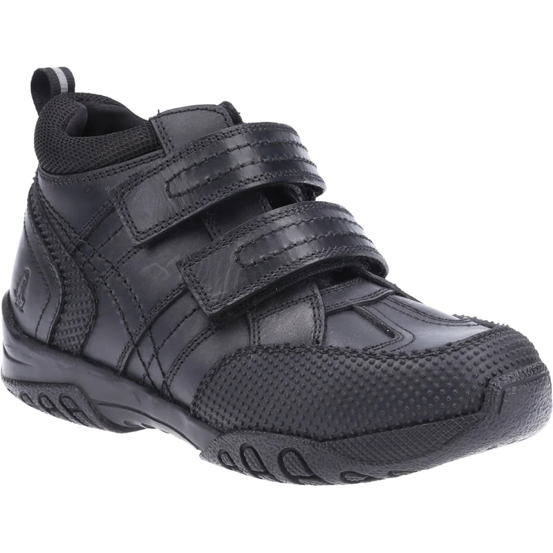 Hush Puppies Jezza Leder-Schulstiefel für Jungen – Schwarz