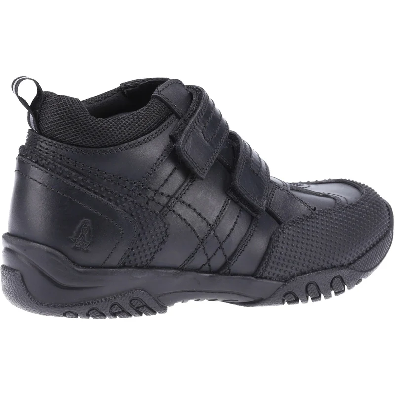 Hush Puppies Jezza Leder-Schulstiefel für Jungen – Schwarz