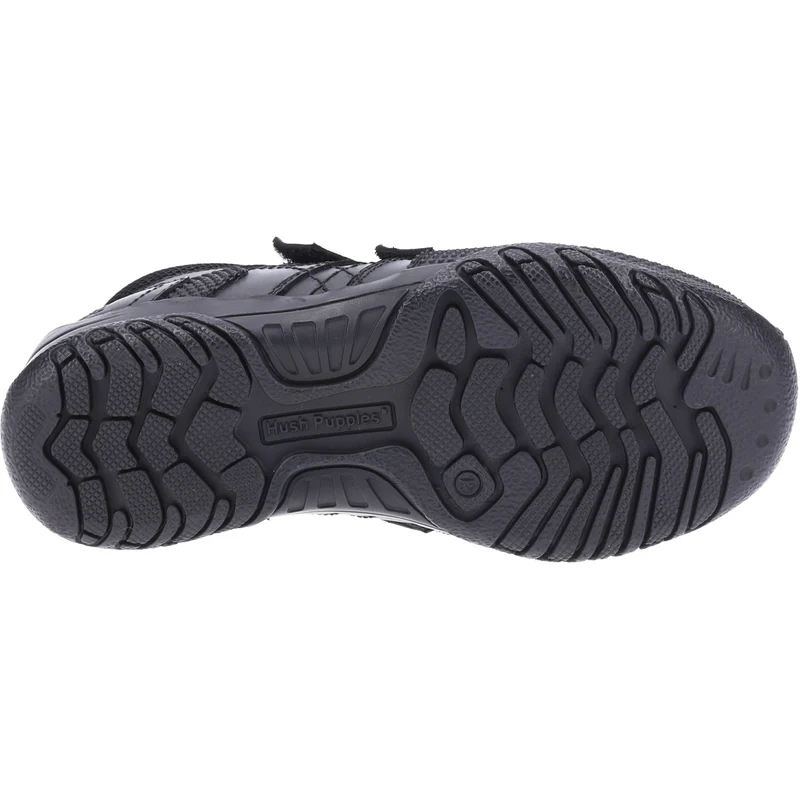 Hush Puppies Jezza Leder-Schulstiefel für Jungen – Schwarz