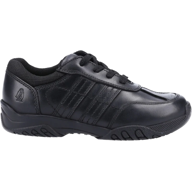 Hush Puppies Jezza 2 Leder-Schulschuhe für Jungen – Schwarz