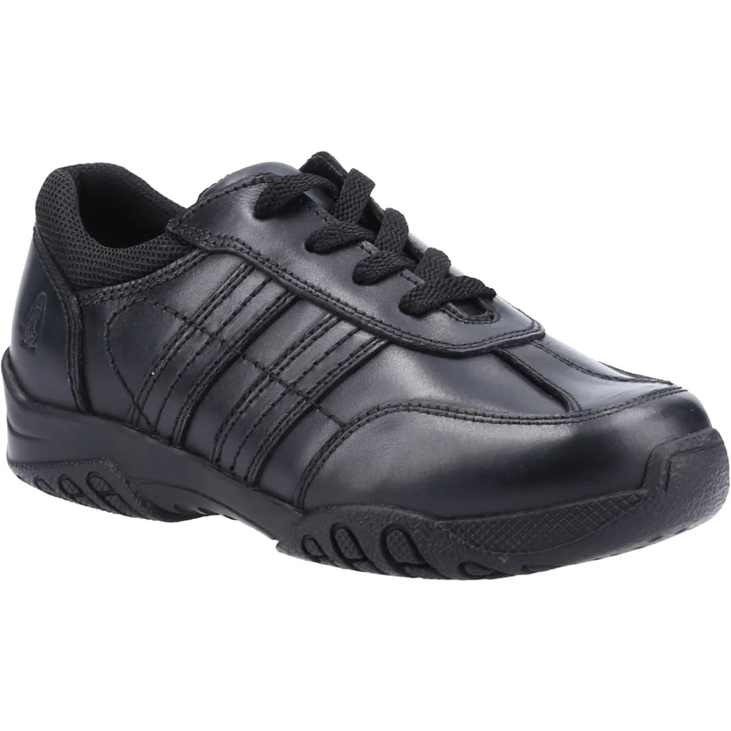 Hush Puppies Jezza 2 Leder-Schulschuhe für Jungen – Schwarz