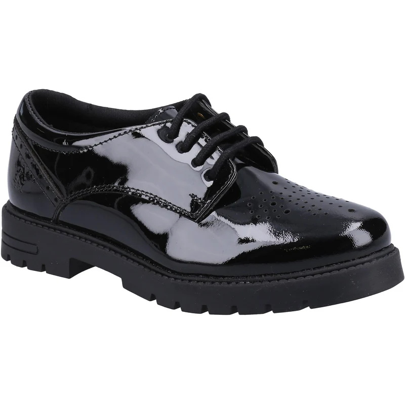 Hush Puppies Schulschuhe Jayne aus Lackleder für Mädchen – Schwarz