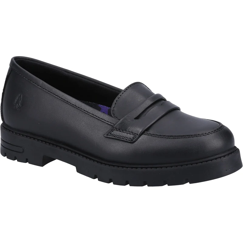 Hush Puppies Schulschuhe aus Hazel-Leder für Mädchen – Schwarz